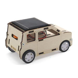 ألعاب ذات جذع ذاتي الصنع مركبة شمسية صغيرة تعليمية لعبة تعليمية سيارة تعمل بالطاقة الشمسية خشبية لعبة سيارة تعمل بالطاقة الشمسية للأطفال - Product Image 3