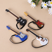 Mini-guitare de simulation pour maison de poupée, modèle de scène, ornement, jouet pour jeu d'imitation