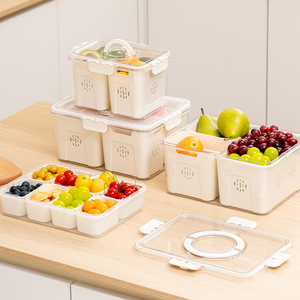 Caja de almacenamiento de alimentos portátil CityLife <span class=keywords><strong>con</strong></span> compartimento refrigerador congelador y organizador lateral para almacenamiento de subpaquetes - Product Image 2