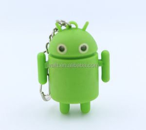 LED אור 3D אנדרואיד רובוט פלסטיק <span class=keywords><strong>Keychain</strong></span> - Product Image 1