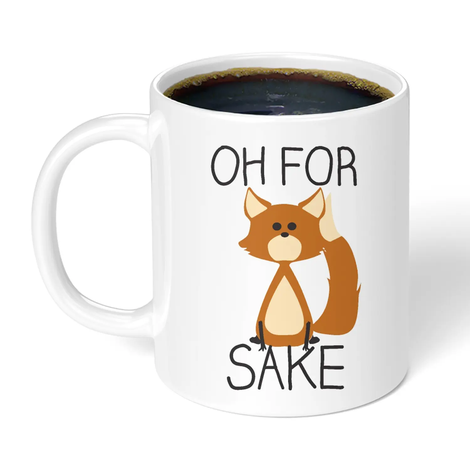 Белая керамическая кружка Амаз<span class=keywords><strong>о</strong></span>н Oh for fox sake, креативная Подарочная кружка для кофе и молока
