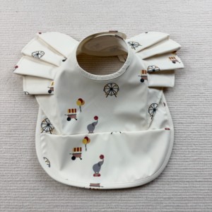 Bavoir bébé en cuir PU DIY anti-taches, motif imperméable, lavable en machine pour tout-petits - Product Image 5