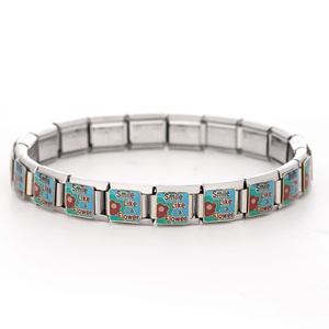 Bracelet modulaire en acier inoxydable fait main, DIY, librement combinable, détachable, idéal pour les amateurs de thé au lait et de jus, cadeau mignon pour les meilleures amies - Product Image 5