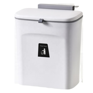 Wall-mounted Foldable Plastic Storage <b>Bucket</b> with Rolling Cover for Kitchen Eco-friendly Compost Bin Multifunctional All-Season - Product Image 1