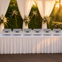 Edelstahl Chafing Dish Buffet-Wärmer Elektrischer Chafer mit Automatischer Temperaturregelung für Hochzeit Hotel Restaurant