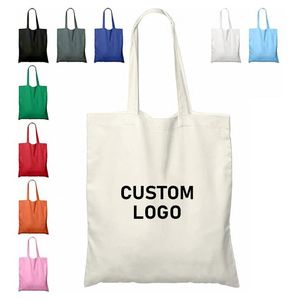 Bolsas de Lona Personalizadas de Alta Calidad a Precio de Fábrica, Bolsas de Compras Reutilizables, Bolsa de Mano de Lona de Algodón para Uso en Exteriores - Product Image 1