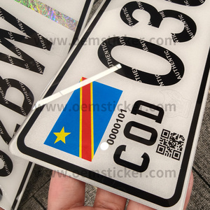 Placa de Matrícula Personalizada de la República Democrática del Congo, Diseño Moderno con Banda Holográfica - Product Image 5