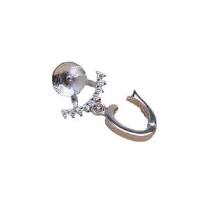 ฐานจี้เงินแท้ S925 ชุบเงิน สำหรับงาน DIY รูปทรงกลวง ใส่ไข่มุกได้ ใช้ได้กับสายยาว 8-9 นิ้ว รุ่น 5708 อุปกรณ์ทำเครื่องประดับ ห่วงเชื่อมต่อ บรรจุในถุง - Product Image 5