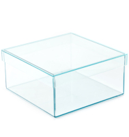 Boîte de rangement carrée en acrylique poli Lianming moderne pour chaussures avec couvercle, vente en gros