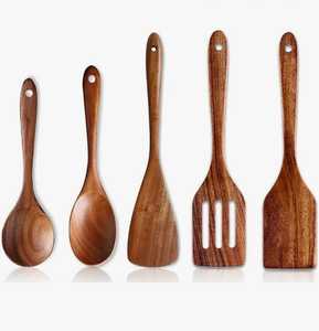 Best Selling Wooden Spatula Spoon Cooking <b>Utensils</b> For Frying Mixing And Serving Food Kitchen Use Wholesale Supply - Product Image 1
