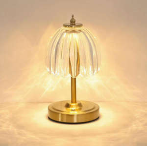 Lámpara de Mesa Vintage Tulipán, Batería de 5200 mAh, Control Táctil, Inalámbrica, 3 Colores, Regulable, Recargable, Decorativa - Product Image 2