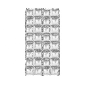 Vendita calda promozionale palloncino giocattoli doppia fila tende da parete argento quadrato in alluminio palloncini decorazioni da parete per feste - Product Image 2