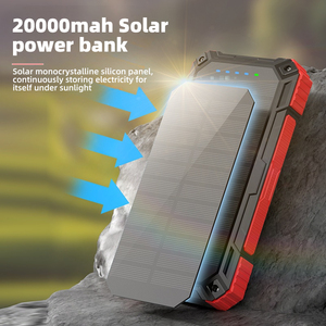 20000 माह सौर ऊर्जा बैंक दोहरी यूएसबी यात्रा पोर्टेबल सौर मोबाइल फोन चार्जर के लिए सोलर पावरबैंक - Product Image 5