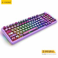 Teclado Mecánico para Juegos con Montaje Gasket y Conmutación en Caliente de Tres Modos, Retroiluminación RGB, Macros Programables, Inalámbrico