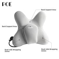 Coussin gonflable ergonomique en mousse à mémoire de forme pour le soutien lombaire, anti-acariens, confortable pour le bureau, la voiture et l'hôtel