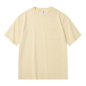 블랭크 홀세일 스트리트웨어 포켓 티셔츠 100% 코튼 남성 베이직 캐주얼 티셔츠 커스터마이징 - Product Image 5