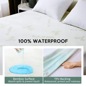 Wholesale Waterproof Bedding Mattress Protector Elastic Cooling And Breathable Bamboo Mattress Cover