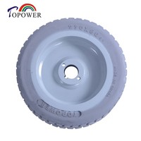 Roue en caoutchouc pleine Topower Industrial 15x5 pour pièces de rechange d'excavatrice
