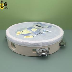 Venta al por mayor de instrumentos musicales percusión UV etiqueta adhesiva personalizada <span class=keywords><strong>pandereta</strong></span> para niños fiesta regalo de <span class=keywords><strong>Navidad</strong></span> <span class=keywords><strong>pandereta</strong></span> de mano - Product Image 5