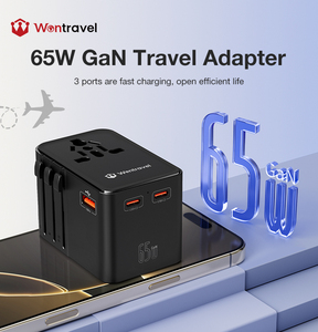 Wontravel OEM ODM 65W GaN Universal Travel <b>Adapter</b> Charger International Travel Adaptor - Product Image 1