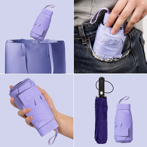 Mini Paraguas <span class=keywords><strong>Plegable</strong></span> de Bolsillo de 6 Pliegues con Protección UV, de Vinilo, <span class=keywords><strong>para</strong></span> Mujer, Ideal <span class=keywords><strong>para</strong></span> Promociones - Product Image 3
