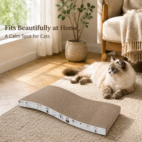 Grattoir à chat en carton ondulé en gros, promotionnel, économique, réversible, double face, écologique, OEM ODM, logo personnalisé