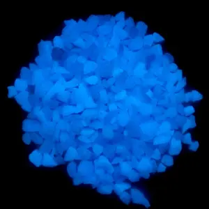 Glow in dark fluorescentie glas chips