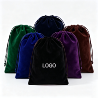 Pochette en velours personnalisée avec cordon de serrage, vente en gros, sac en velours doux avec cordon de serrage, plusieurs tailles, sac de rangement pour bijoux, petit sac cadeau pour accessoires