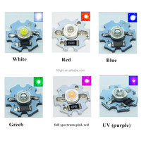 Source lumineuse à diode 12V 24V, bleu, vert, rouge, jaune doré, rose, blanc chaud/naturel/froid, puce LED haute puissance avec circuit imprimé étoilé