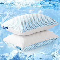 Oreiller ferme en mousse à mémoire de forme déchiquetée, réglable en hauteur, rafraîchissant et respirant pour dormir, taille Queen, lot de 2