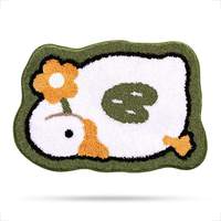 Vente en gros de tapis de bain épais hirsute mignon tapis de bain touffeté en microfibre antidérapant lavable en machine