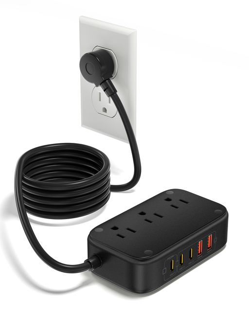 Universal Desktop Power Strip 8 in 1 with 3 USB-C 2 USB-A and 3 AC Outlets