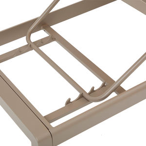 HOMFUL WPC Chaise longue de patio extérieur Cadre en aluminium Plage <span class=keywords><strong>Jardin</strong></span> Piscine Chaise longue avec roulette - Product Image 3