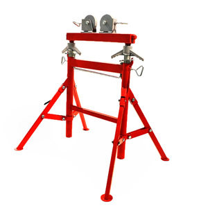 Support de tuyau à double tête de rouleau H403, support industriel professionnel stationnaire réglable pour le support de tubes de 36 pouces - Product Image 3