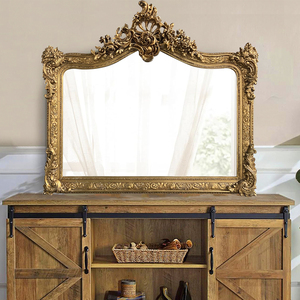 Miroirs dorés en bois sculpté de grande taille, décoration d'art <span class=keywords><strong>mural</strong></span> - Product Image 2
