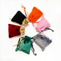 Sac à cordon en velours soyeux personnalisé sac à bagues pour bijoux avec cordon imprimé avec logo personnalisé petit sac à cadeau en velours