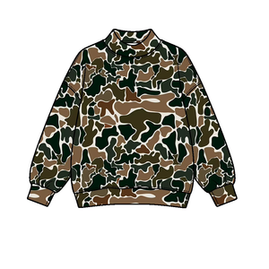 Hot Selling Girls Camo Print <b>Mock</b> <b>Neck</b> Long Sleeve Sweatshirt Casual Pullover <b>Tops</b> Custom Logo - Product Image 5