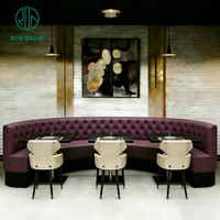 Banquette demi-cercle pour restaurant, canapé de café, chaise avec table, mobilier pour restaurant