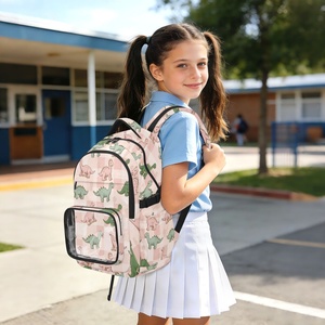 Wholesale Custom Dinosaur Print PVC Transparent Waterproof <b>Backpack</b> Zipper <b>Lightweight</b> Large Capacity Leisure Sport <b>Backpack</b> - Product Image 6