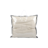 Sac à fermeture éclair transparent non tissé pour oreiller, textile de maison, couvre-lit d'été, housse de couette, drap de lit, emballage imprimé offset