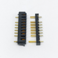 DGDTE Modell B01MW 2,5mm Rastermaß 8-Pin Steckverbinder aus Kupferlegierung mit Kunststoffgehäuse, Schwarz, Anpassbare Lange/Kurze Anschlüsse für Batterien