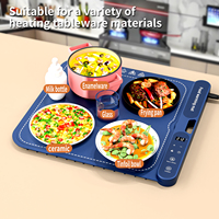 Tapis chauffant électrique en silicone pliable, écologique et moderne, pour réchauffer rapidement les aliments, facile à enrouler