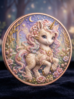 Pièce de monnaie en cuivre pur 999 de 5 oz, en relief 3D, couleur UV, série animale colorée en relief, édition de collection