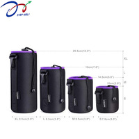 Étui de protection d'objectif d'appareil photo étanche 3mm Étui d'objectif d'appareil photo en néoprène Sacs de poche en lin