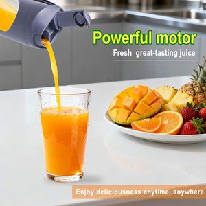 New Portable <b>Mini</b> <b>USB</b> Citrus Juicer Iron Blade Smoothie Blender for Outdoor Hotels RVs & Car Use with Electric Power Source - Product Image 3