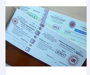 Boleto de folleto de holograma de estampado en caliente de impresión de papel de marca de agua de seguridad - Product Image 1