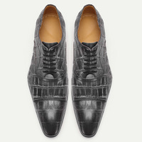 Chaussures d'affaires formelles pour hommes couche supérieure en cuir poli à la main gaufré transfrontalier vente à chaud léger luxe marche Style mode