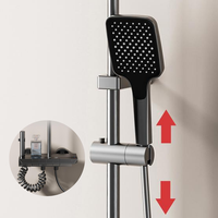 Top vente système d'environnement de réglage de douche à affichage numérique intelligent douche thermostatique à 4 vitesses