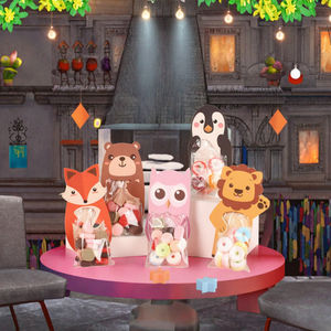 10 pièces/paquet, sacs cadeaux en carton décoratifs en forme de lion de dessin animé, sacs à bonbons, emballages pour les fêtes d'<span class=keywords><strong>anniversaire</strong></span> des enfants - Product Image 3