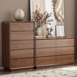 Solid Wood Modern Durable Bedroom <strong>Chest</strong> Large Capacity Home Bedside <strong>Storage</strong> Cabinet 5+ Drawers Combination for Living Room TV - Product Image 2